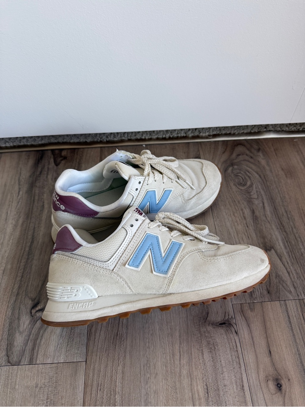 New Balance 8 Sea Salt Blue Haze 574 Sneaker